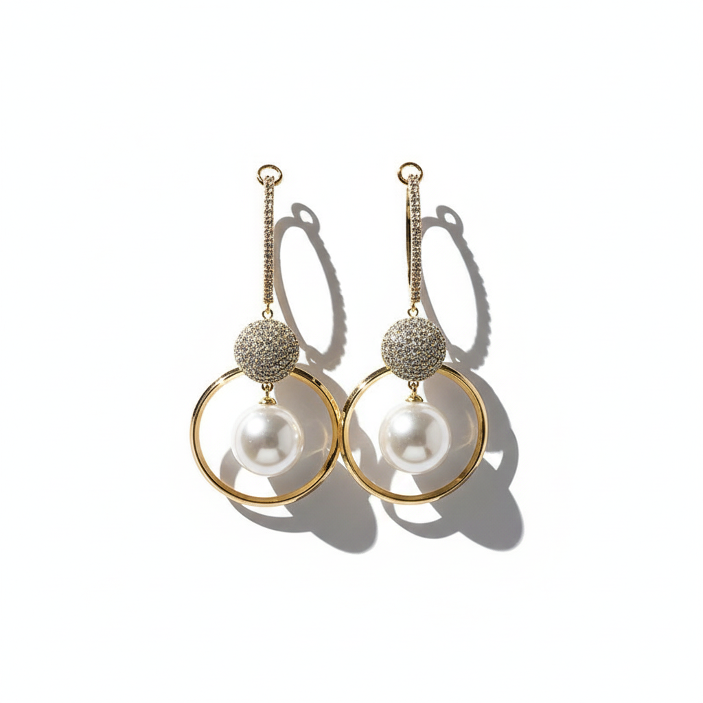 Luxusní náušnice s kultivovanými perlami