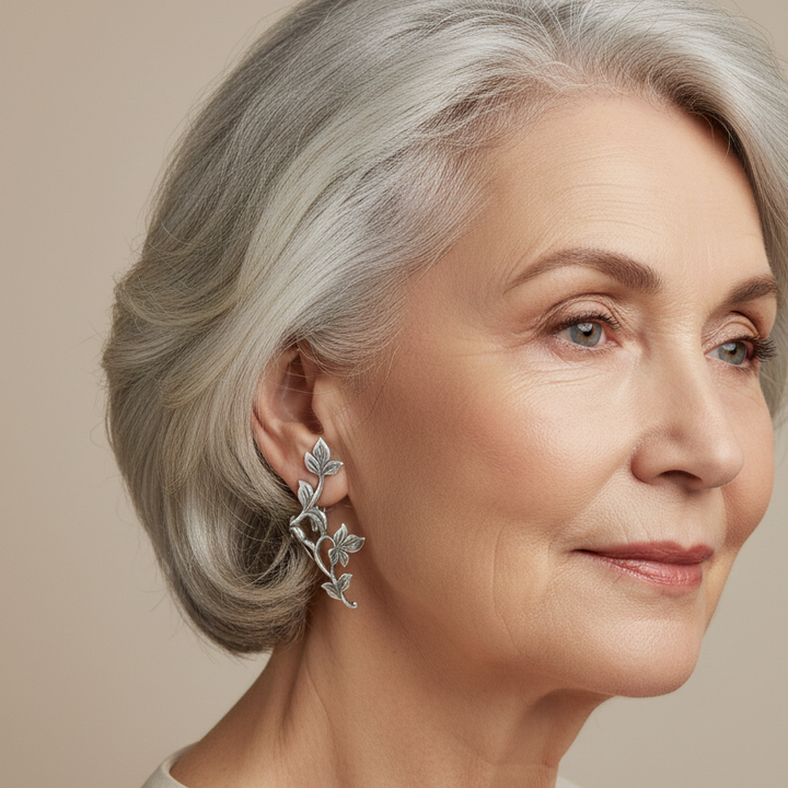 Michaela - Vintage stříbrné náušnice