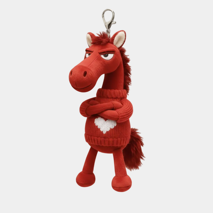 Drzý kůň - Červená Přívěsek na klíče