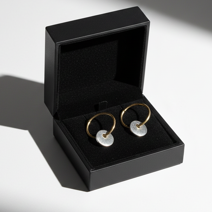 Ručně vyráběné postříbřené náušnice