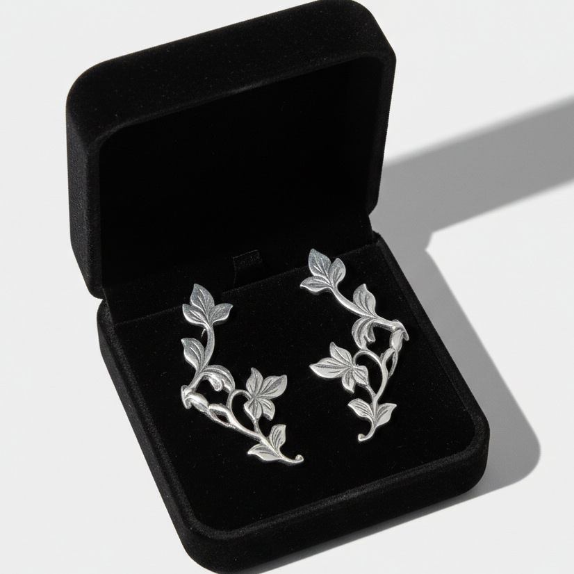 Michaela - Vintage stříbrné náušnice