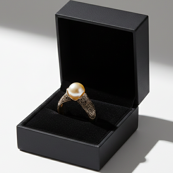 Zlatý prsten s perlou