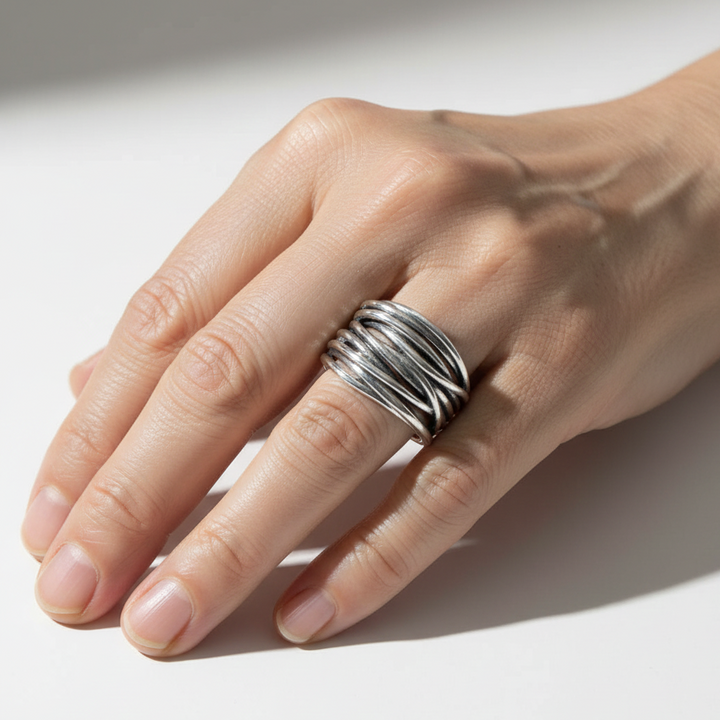 Stříbrný prsten 925 Sterling Superposée