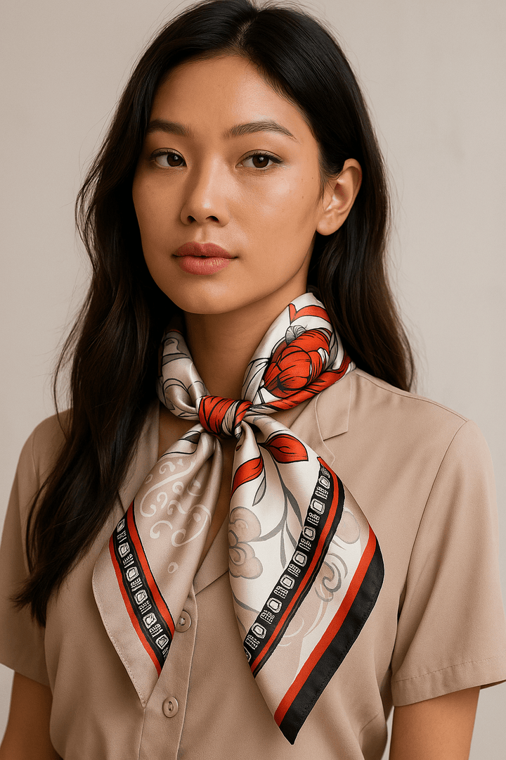 Theresa-huivi (100% hedvábí - 68 cm)